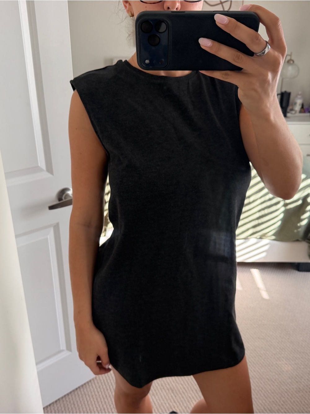 STRADIVARIUS Shoulder Pad Mini Dress